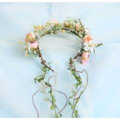 Wianek opaska wianuszek kwiaty  BOHO W90