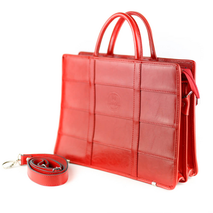 520 Torba damska 2-komorowa pasy - czerwona KEMER