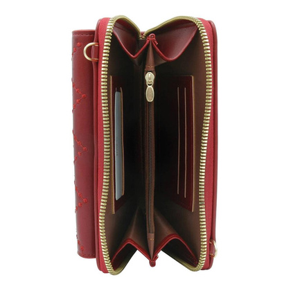 Portfel-kopertówka z haftowaną klapką — Cavaldi