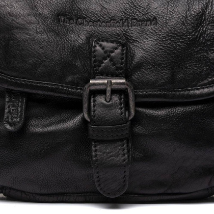 Torebka damska, listonoszka skórzana Czarna - min. zamówienie 20 / 50 / 100 szt.