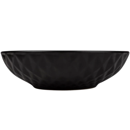 Talerz ceramiczny czarny obiadowy głęboki na zupę SOHO CLASSIC 20 cm | 1 l