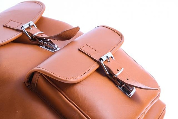 Duży plecak skórzany KEMER VOOC Vintage P38 Czarny