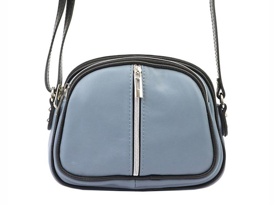 Damska torebka ze skóry naturalnej KEMER 017 Niebieska