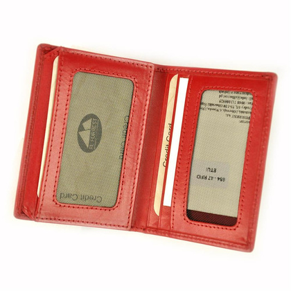 Etui na dokumenty skórzane EL FORREST 854 47 RFID Czerwone