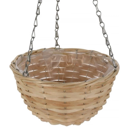 Osłonka na kwiaty roślinę wisząca pleciona na doniczkę kwietnik koszyk boho 25x14 cm