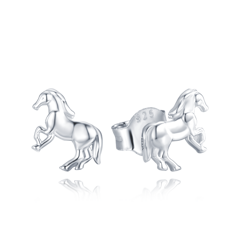 MINET Kolczyki srebrne konie