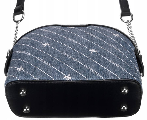 Listonoszka damska ze skóry ekologicznej imitującej jeans