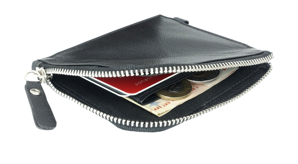 Portfel mini skórzany KEMER 86205201 Czarny - min. zamówienie 20 / 50 / 100 szt.