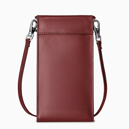 Torebka na telefon skórzana PUCCINI VULCANO VC92525 3B Bordowa