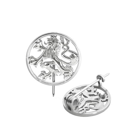 MINET Srebrna broszka CZESKI LEW