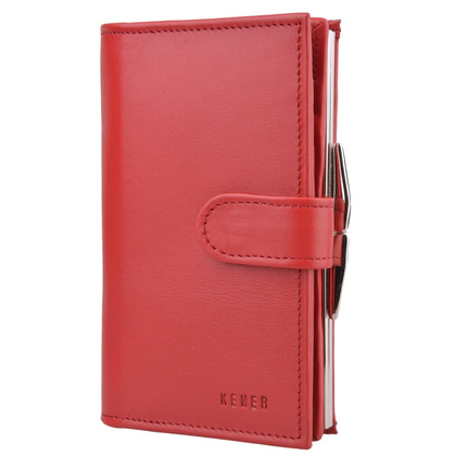 Portfel damski skórzany KEMER P13 LK Czerwony - min. zamówienie 20 / 50 / 100 szt.