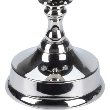 Świecznik kandelabr 3-ramienny wysoki połysk srebrny