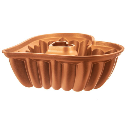 Forma foremka z kominem do pieczenia babki keksu serce MARISSA 28,5 cm