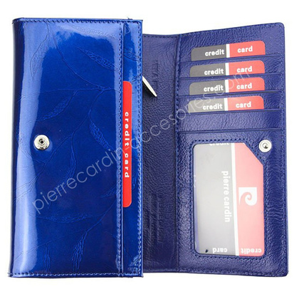 Portfel damski skórzany PIERRE CARDIN 02 LEAF 114 Czerwony