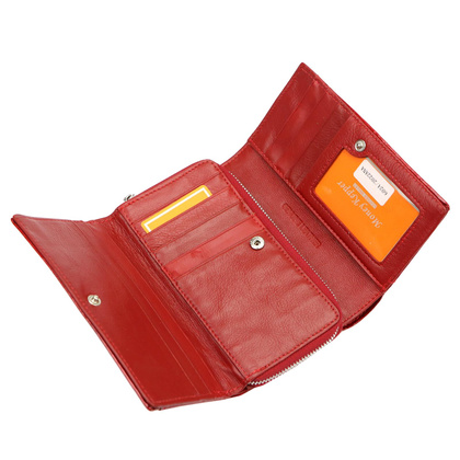 Portfel damski skórzany PELLUCCI 6024 czerwony