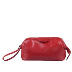 Kosmetyczka skórzana KEMER 43901311 Czerwona
