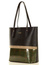 MONNARI Torebka miejski shopper bag czarny z zielonym - min. zamówienie 20 / 50 / 100 szt.
