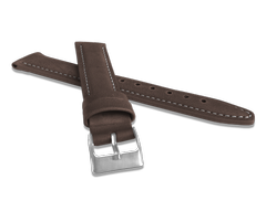 LAVVU Wyściełany brązowy szyty pasek CLASSIC z luksusowej skóry Top Grain - 20