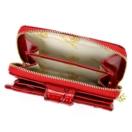 Portfel damski skórzany PELLUCCI BTE-115 czerwony