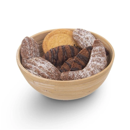 Miska bambusowa na owoce i warzywa drewniana 14 cm