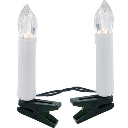 LAMPKI CHOINKOWE ŁAŃCUCH ŚWIETLNY ŚWIECZKI 50 LED CIEPŁY BIAŁY