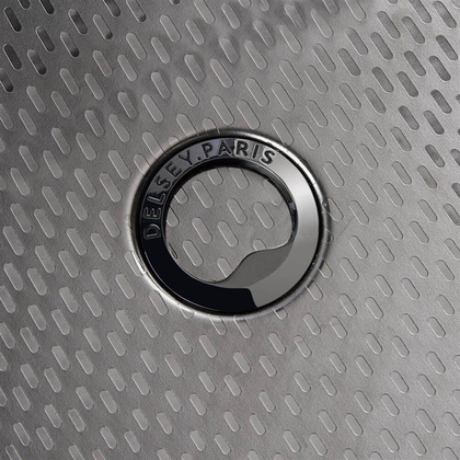 Delsey Turenne Duża twarda srebrna walizka na kółkach 73 cm