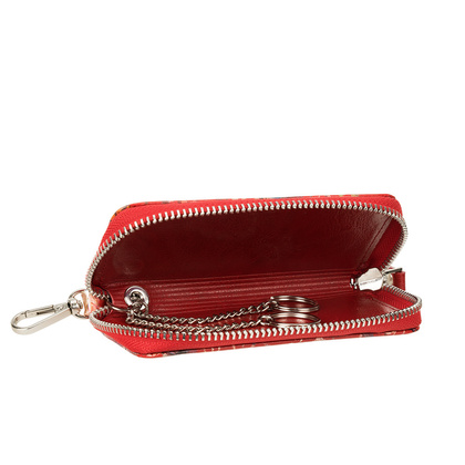 Etui na klucze BajuBaj z kolorowej skóry naturalnej – elegancja i srebrne detale ED010s132