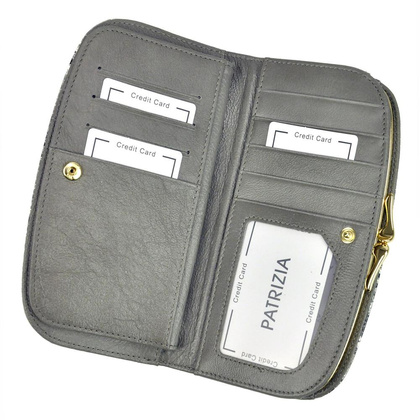 Portfel damski skórzany PELLUCCI SNR-123 RFID Popiel
