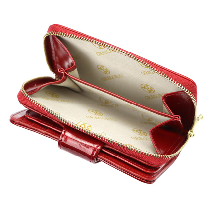 Portfel damski skórzany PELLUCCI NL-115 czerwony