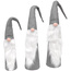 SET SZARYCH MIKOŁAJÓW DEKORACYJNYCH 60, 70, 80 CM