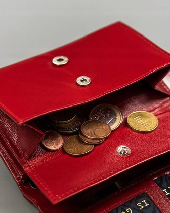 Zestaw prezentowy maly skorzany portfel damski brelok i dlugopis