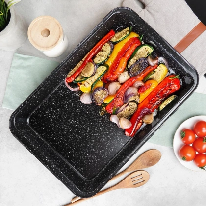 Brytfanna granitowa 47,5x32x5,5 cm