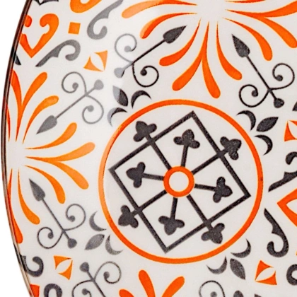 Talerz porcelanowy obiadowy płytki na obiad MAIOLICA ORANGE 27 cm