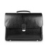 Skórzana aktówka męska teczka na ramię czarna - Pavone Nero Milan 2218 BL