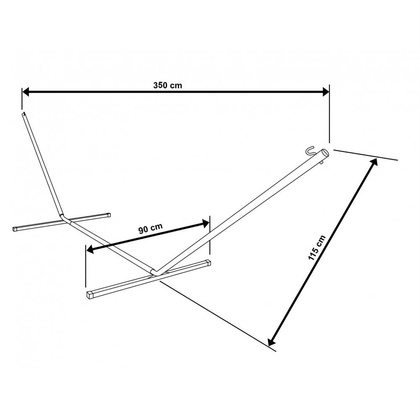Stelaż do hamaka metalowy 350x115x90cm Royokamp