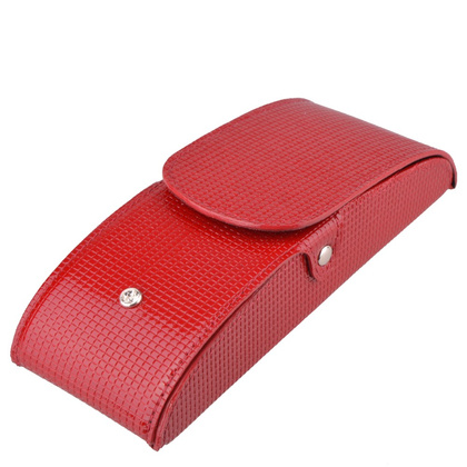 Etui na okulary skórzane KEMER ENO 12 Czerwony lakier - min. zamówienie 20 / 50 / 100 szt.