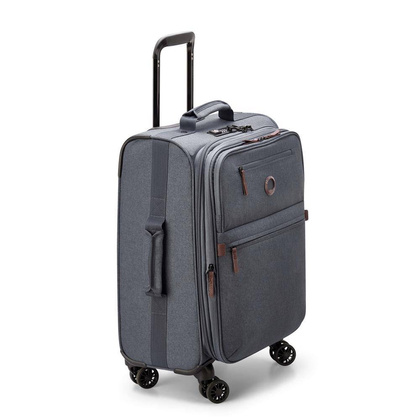 Delsey Maubert 2.0 mała antracytowa miękka walizka kabinowa na kółkach 55 cm