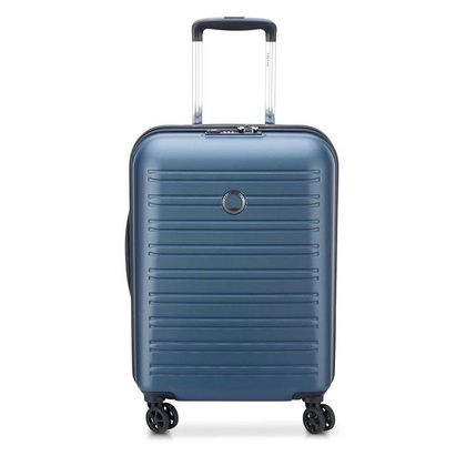 Delsey New Segur 2.0 Mała twarda niebieska walizka kabinowa na kółkach 55 cm