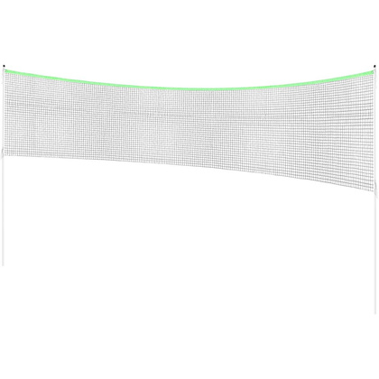 ZESTAW SŁUPKI SIATKA DO SIATKÓWKI BADMINTONA 609x220CM