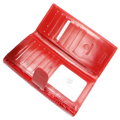 Portfel damski skórzany PELLUCCI AL-122 czerwony