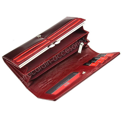 Portfel damski skórzany PIERRE CARDIN 02 LEAF 100 Niebieski