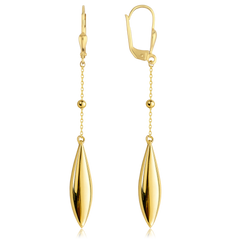 MINET Nowoczesne złote kolczyki z zapięciem typu patent Au 585/1000 2,45g