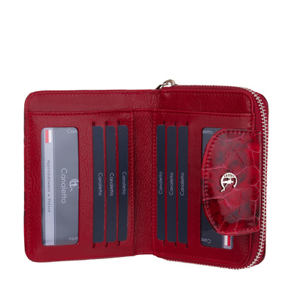 Czerwony portfel damski Canaletto – elegancja, funkcjonalność i ochrona RFID PD1266s90