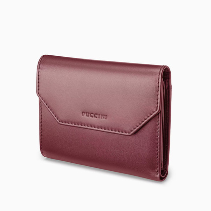 Portfel damski skórzany PUCCINI VULCANO VC90150 3B Bordowy