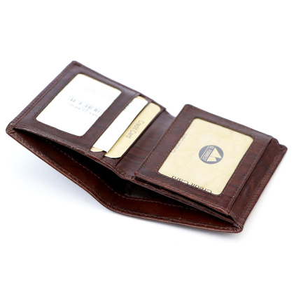Skórzany męski portfel EL FORREST 854-23 RFID brązowy