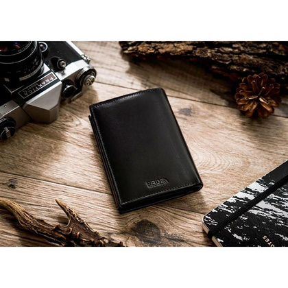 Portfel męski ze skóry z RFID Peterson Czarny