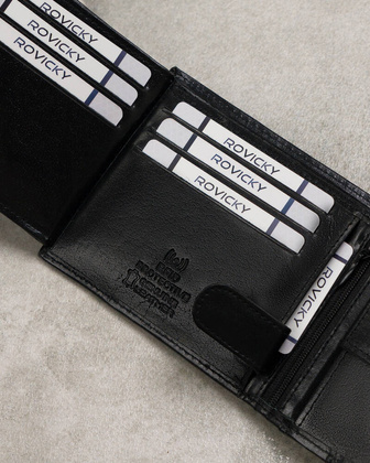 Skorzany portfel meski z kieszenia na dowod rejestracyjny