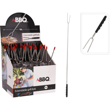 Kij na ognisko kiełbasę rozkładany widelec widełki