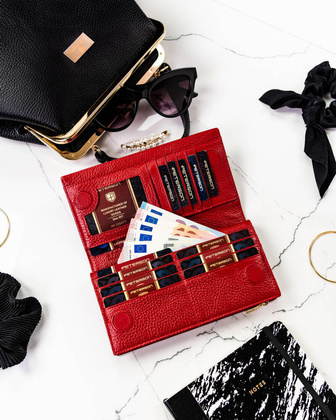 Elegancki portfel damski na magnes