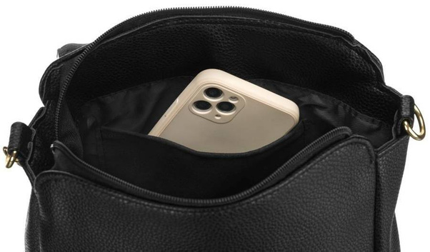 Prostokątna listonoszka ze złotym łańcuchem